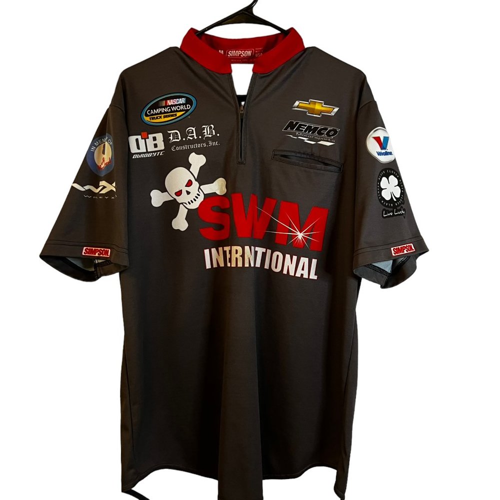 NEMCO Motorsports Chevrolet SWM International Mens Pit Crew Shirt Size Medium